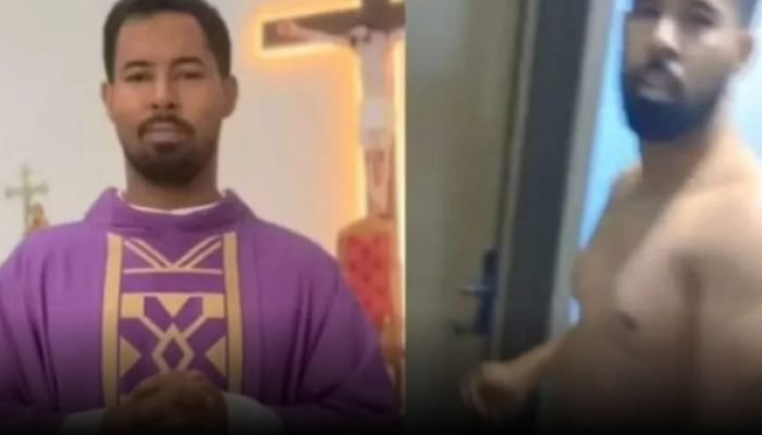 Padre flagrado com fiel nega relação e diz que ela ia tomar banho