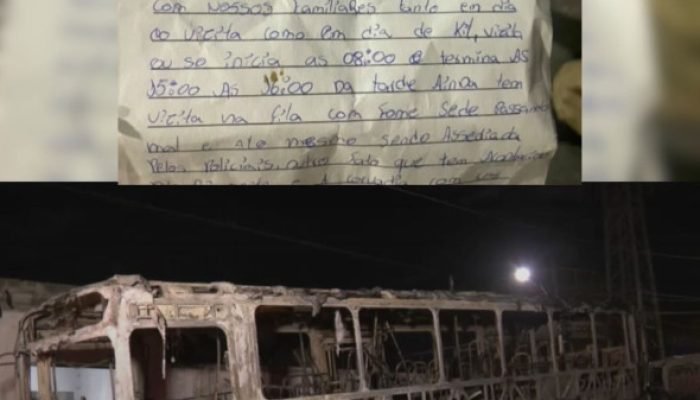 Ônibus é Incendiado em Ribeirão das Neves e Bilhete Ameaçador Denuncia Abusos em Presídio