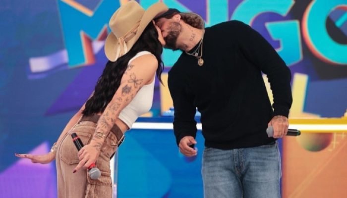 Ana Castela e Zé Felipe: beijo no SBT anima fãs